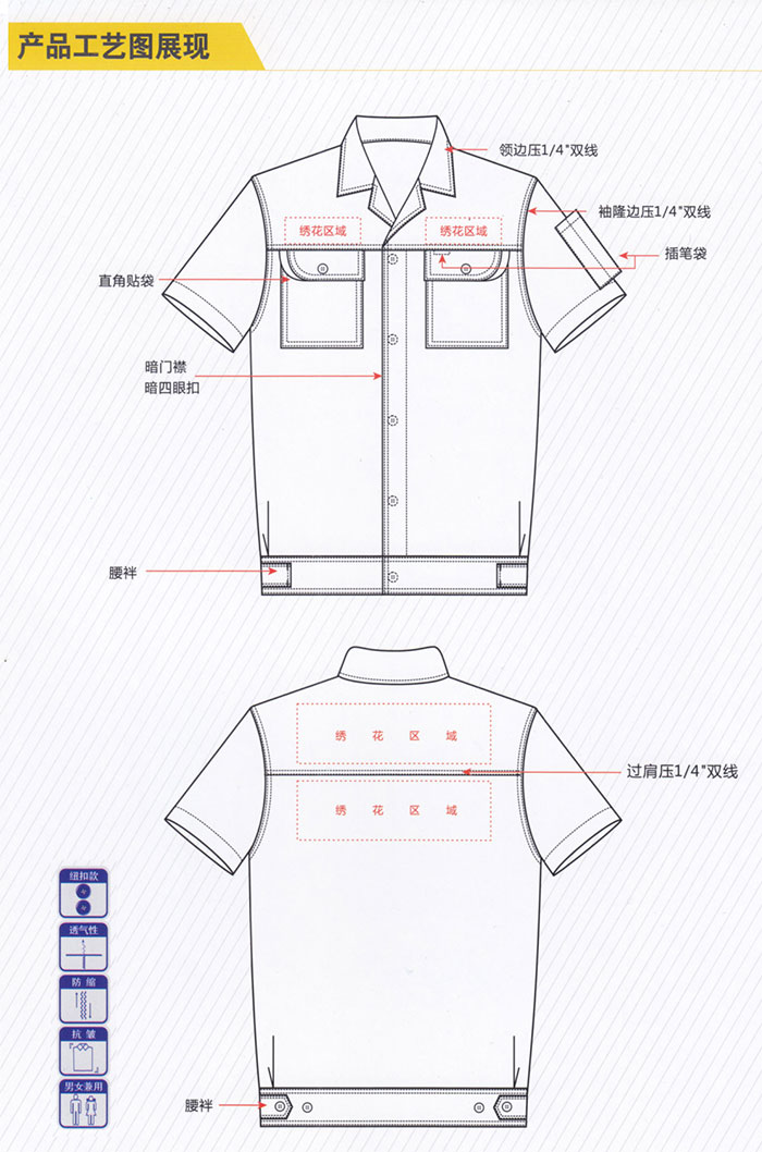 夏季廠服工服19008款