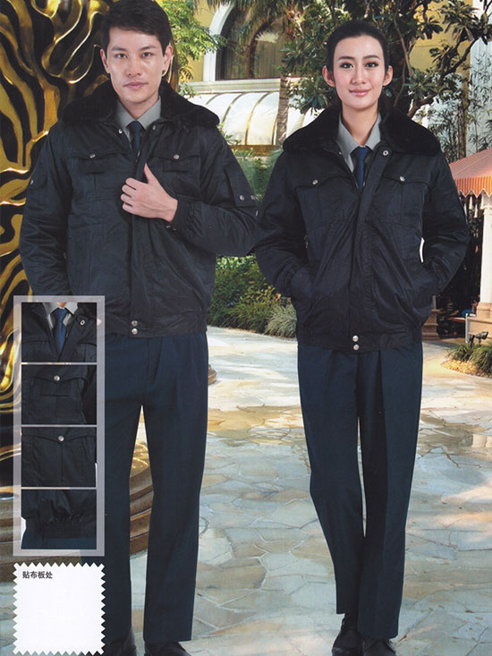 冬季保安執勤物業棉襖工作服